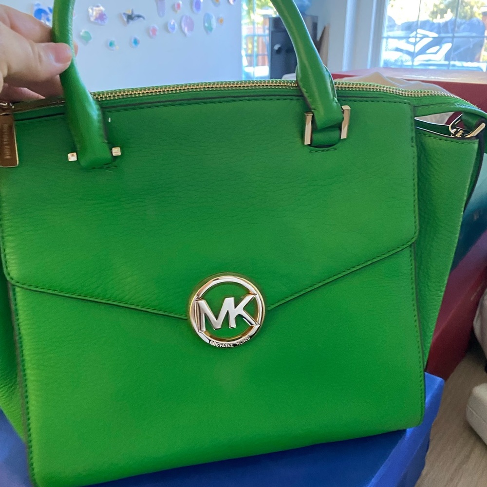 Michael Kors shoulder crossbody bag green purse